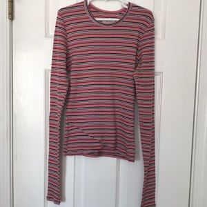 Hollister Cotton long sleeve striped top